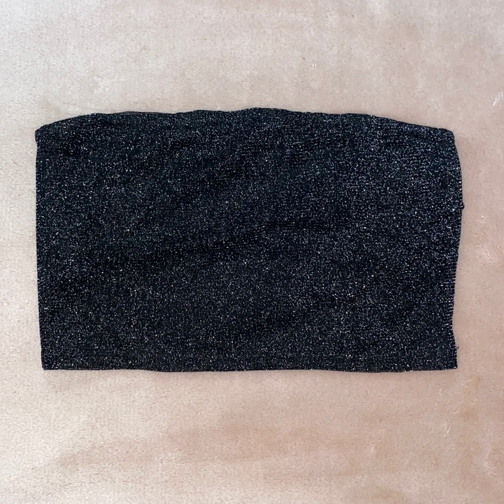 Sparkly bandeau crop top